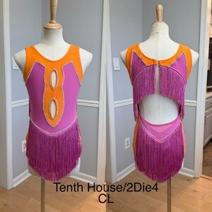 Orange/pink fringe CL